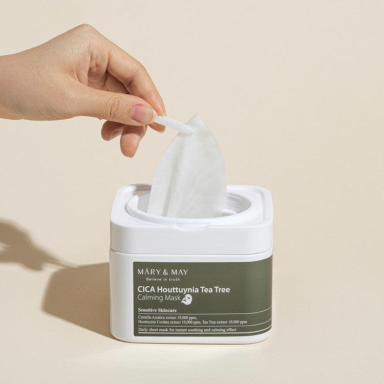 Mary&May - Cica Houttuynia Tea Tree Calming Mask - Soothing Face Mask Set - 30pcs.