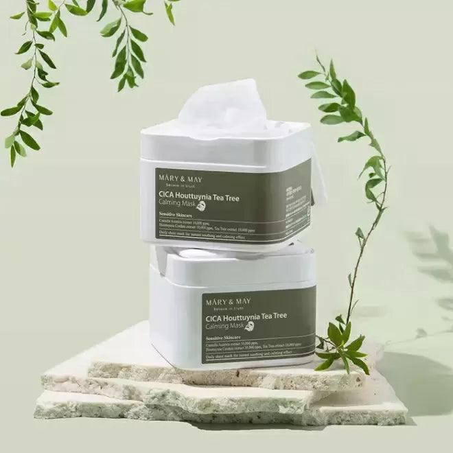 Mary&May - Cica Houttuynia Tea Tree Calming Mask - Soothing Face Mask Set - 30pcs.