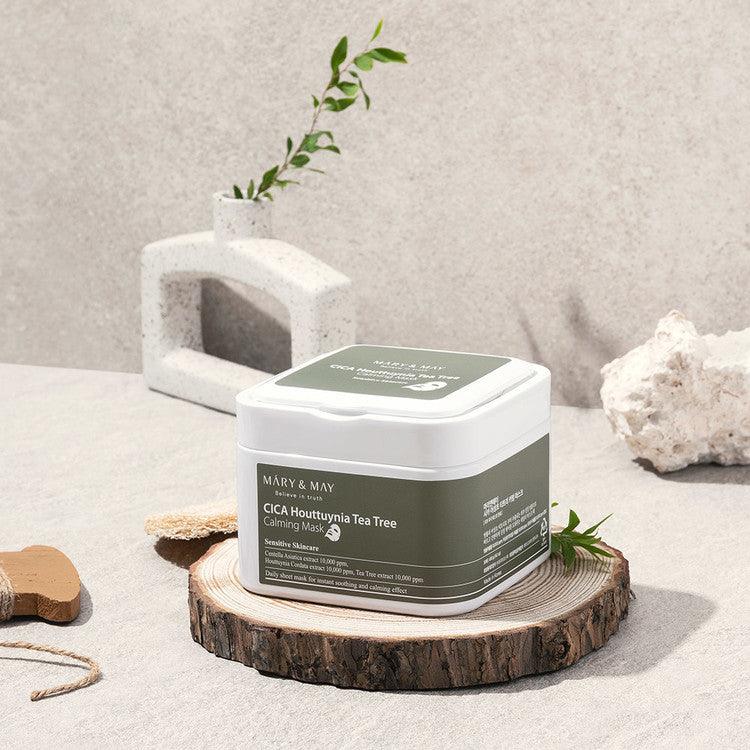 Mary&May - Cica Houttuynia Tea Tree Calming Mask - Soothing Face Mask Set - 30pcs.
