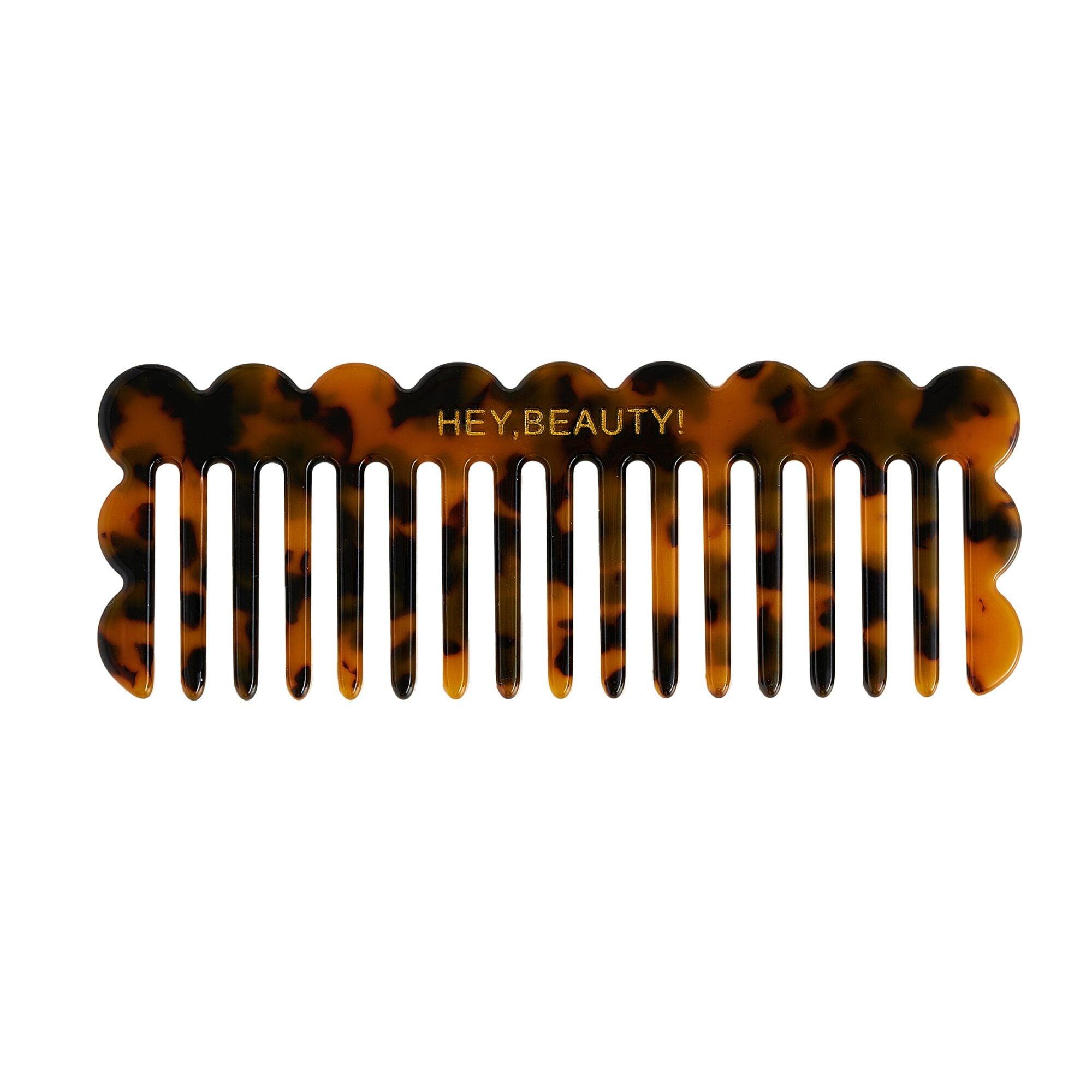 FLOWER COMB in Dark Brown