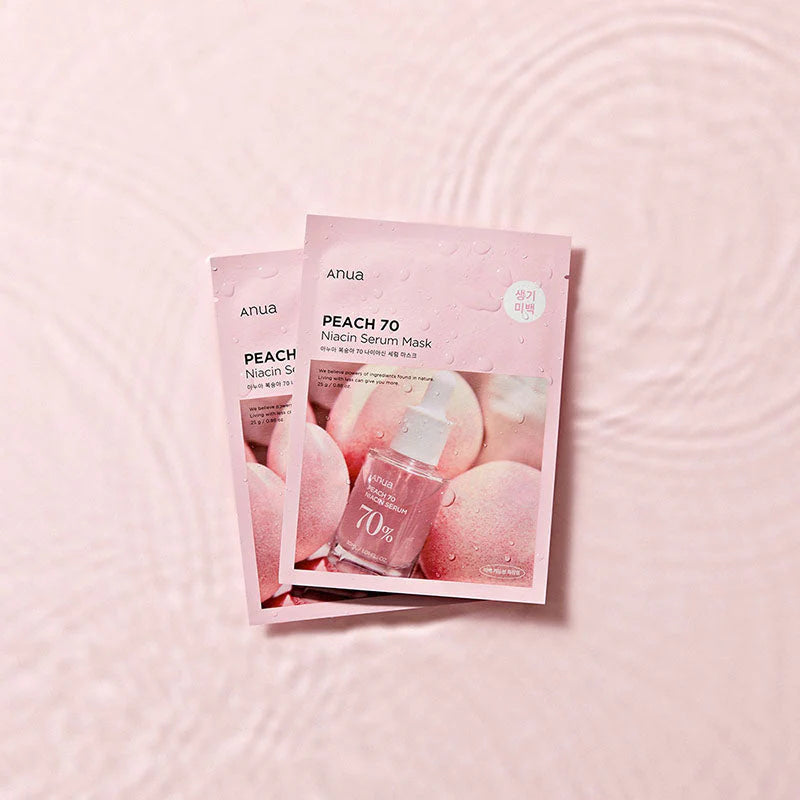 Peach 70% Niacin Serum Mask - Brightening Sheet Mask with 70% Peach Extract