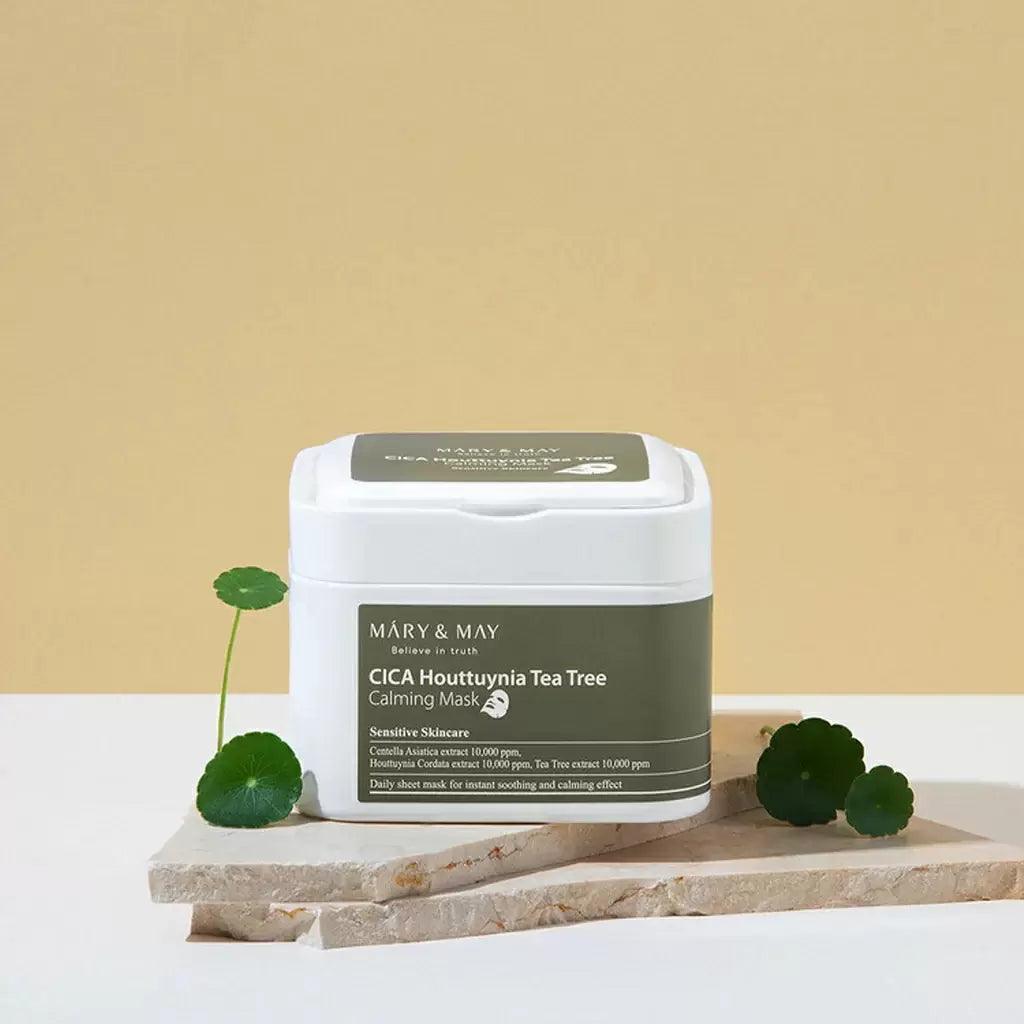 Mary&May - Cica Houttuynia Tea Tree Calming Mask - Soothing Face Mask Set - 30pcs.