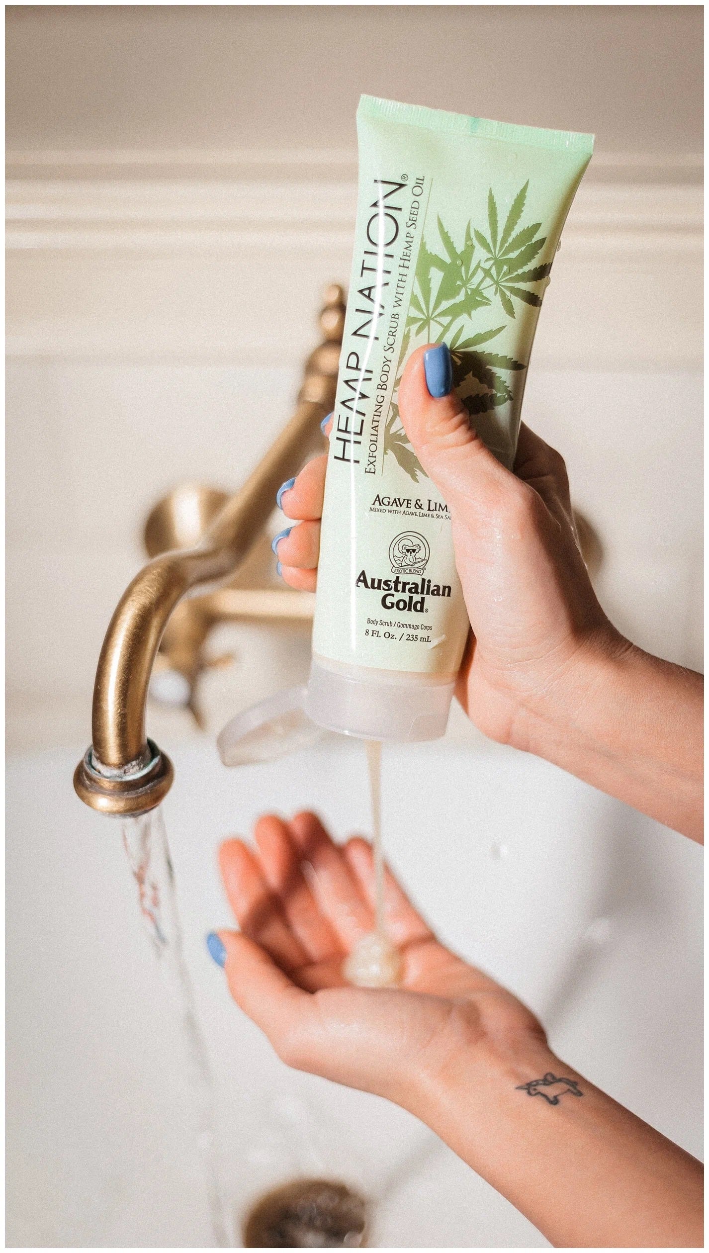 Moisturizing Body Scrub, Hemp Nation Agave & Lime 237ml - Australian Gold