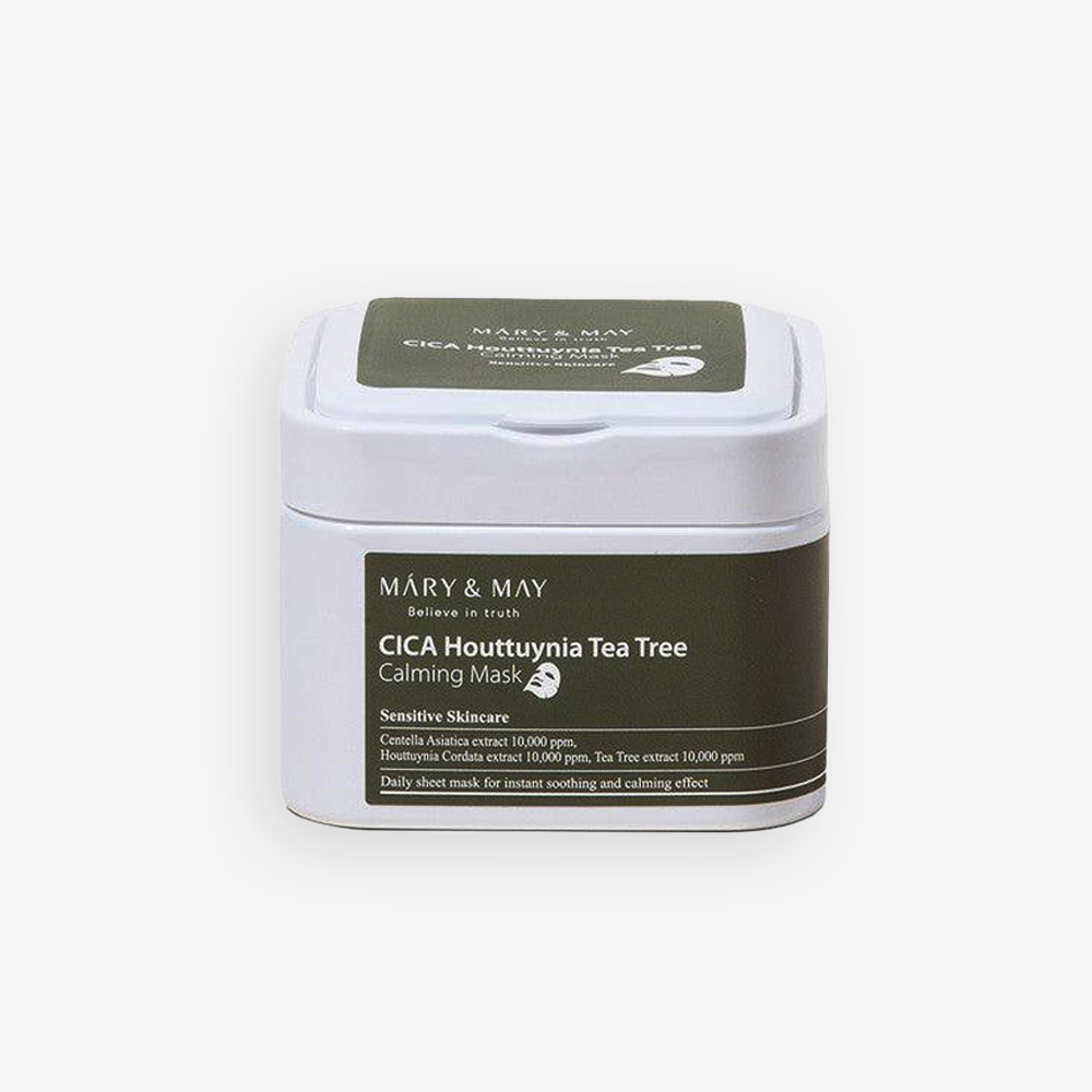 Mary&May - Cica Houttuynia Tea Tree Calming Mask - Soothing Face Mask Set - 30pcs.