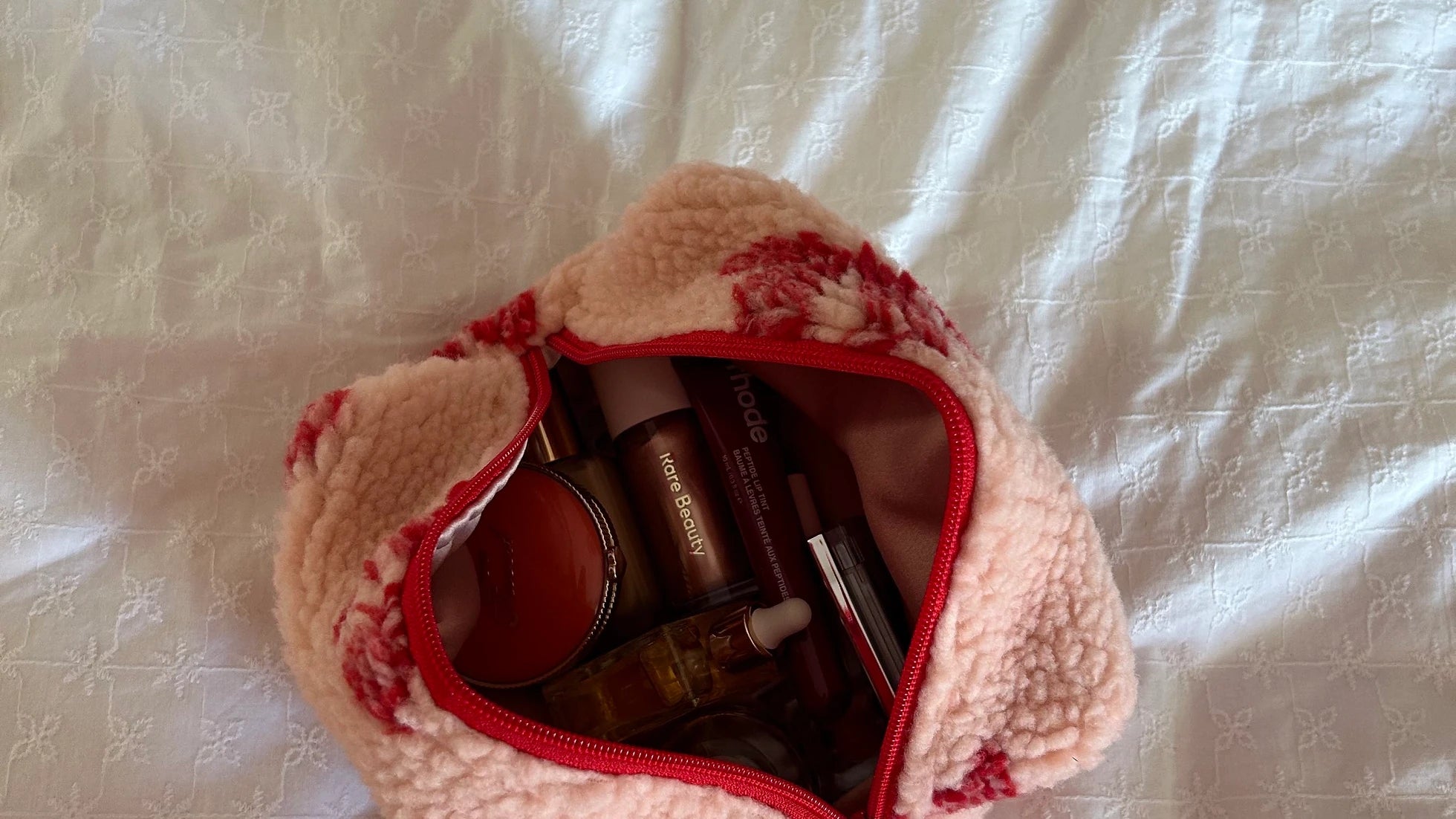 Crinolino Ruby Bow makeup bag